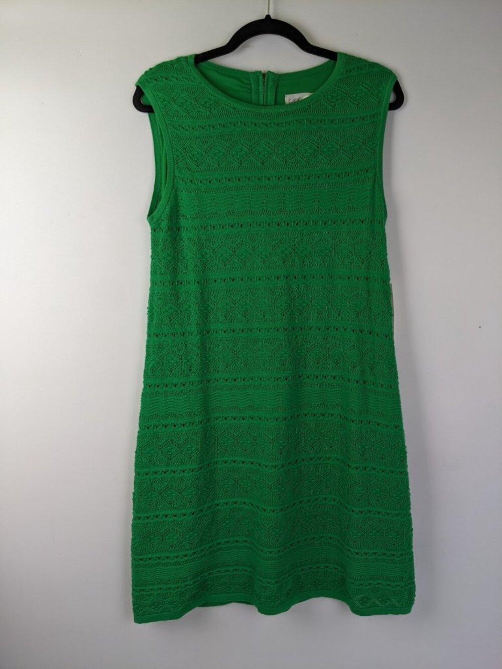 ELIZA J EMERALD GREEN COTTON KNEE LENGTH DRESS WOMENS SIZE LARGE NEW NWT